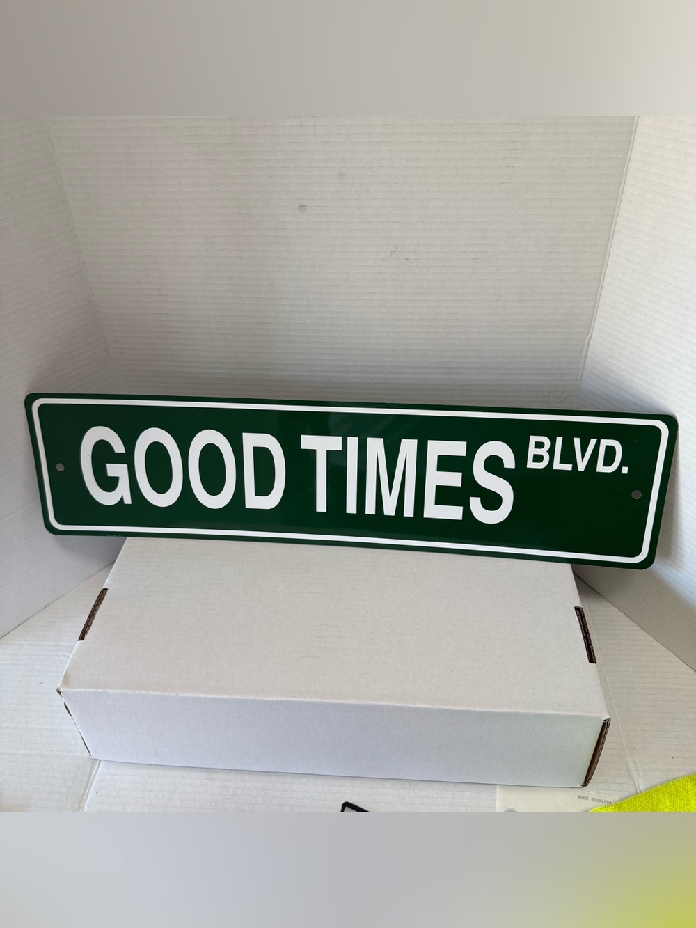 Good Times Blvd. Green Street Sign